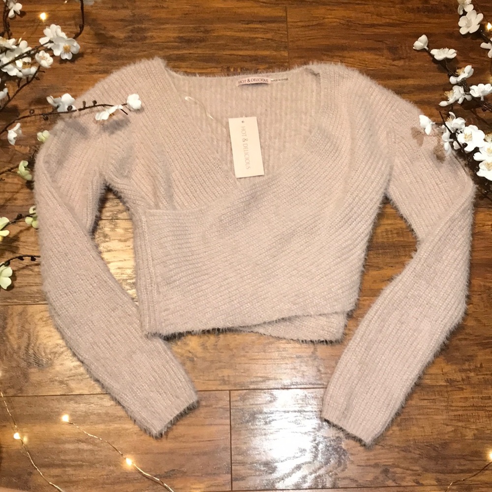 NWOT Pink Fuzzy Sweater